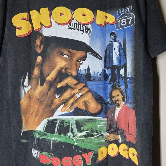 Snoop Doggy Dogg Rap Tee AOP Men's Large Modern Single Stitch Black Long Beach - Picture 6 of 6